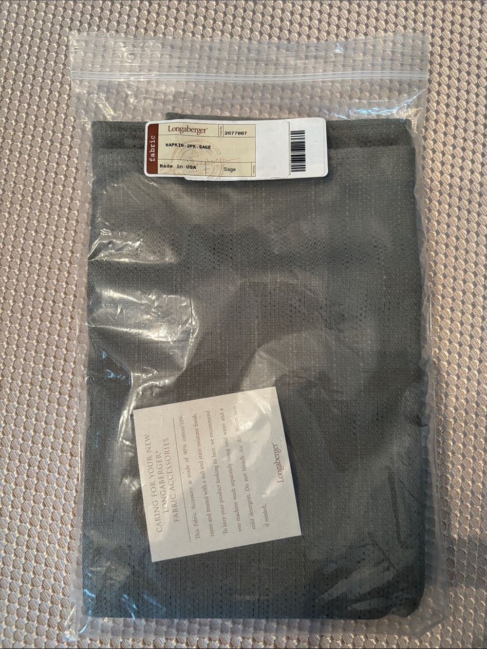 Longaberger Napkin set